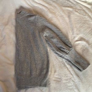 Grey Poof Sleeve Sweater